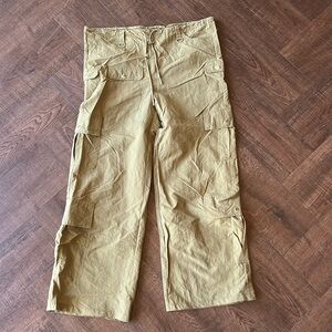 By Dyln Cargo Wide Leg Pants With Metal Hardware Khaki Sz M